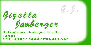 gizella jamberger business card